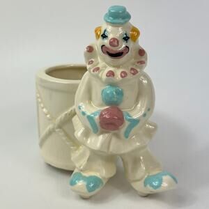 Vintage Conrad Ceramics Clown Planter Vase Santa Ana California Mid Century 1967